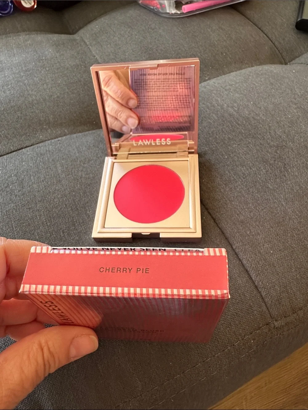 NIB LAWLESS Pinch My Cheeks Soft-Blur Cream Blush in “Cherry Pie”